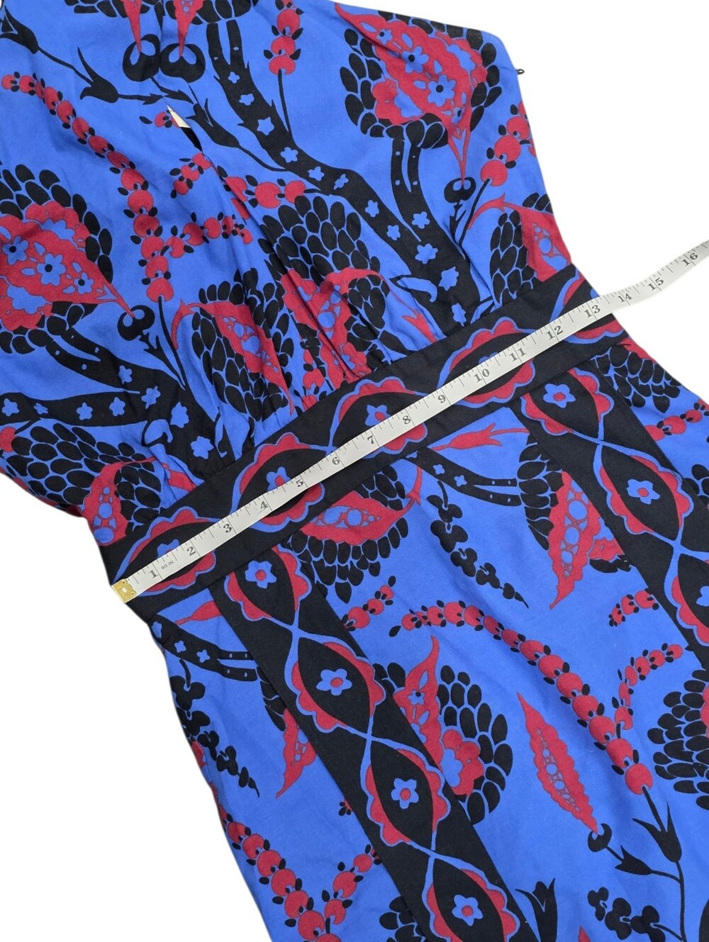SEZANE JARRED HALTER MIDI DRESS FLORAL ATLA BLUE 36/US4 - Picture 11 of 15